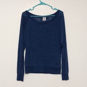 VS Pink Blue Burnout Top